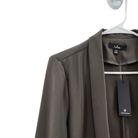 Lulus Women's Poly Stretch Shawl Open Front Flowy Blazer - XL - Picture 2 of 6